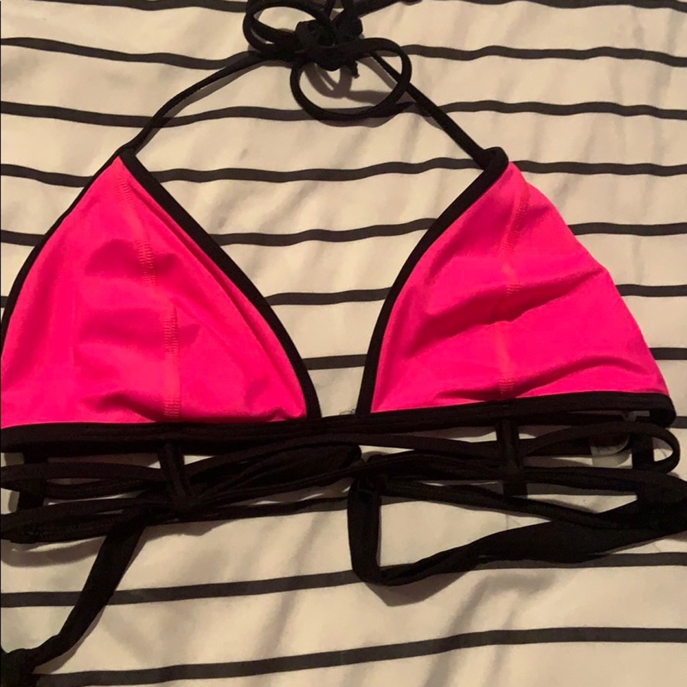 Pink bathing suit top